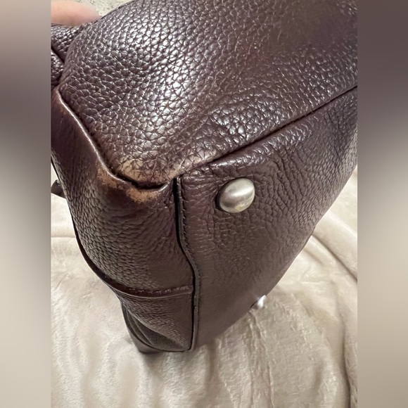 COCCINELLE Italian Leather Dark Brown Leather Shoulder Bag - Picture 6 of 16